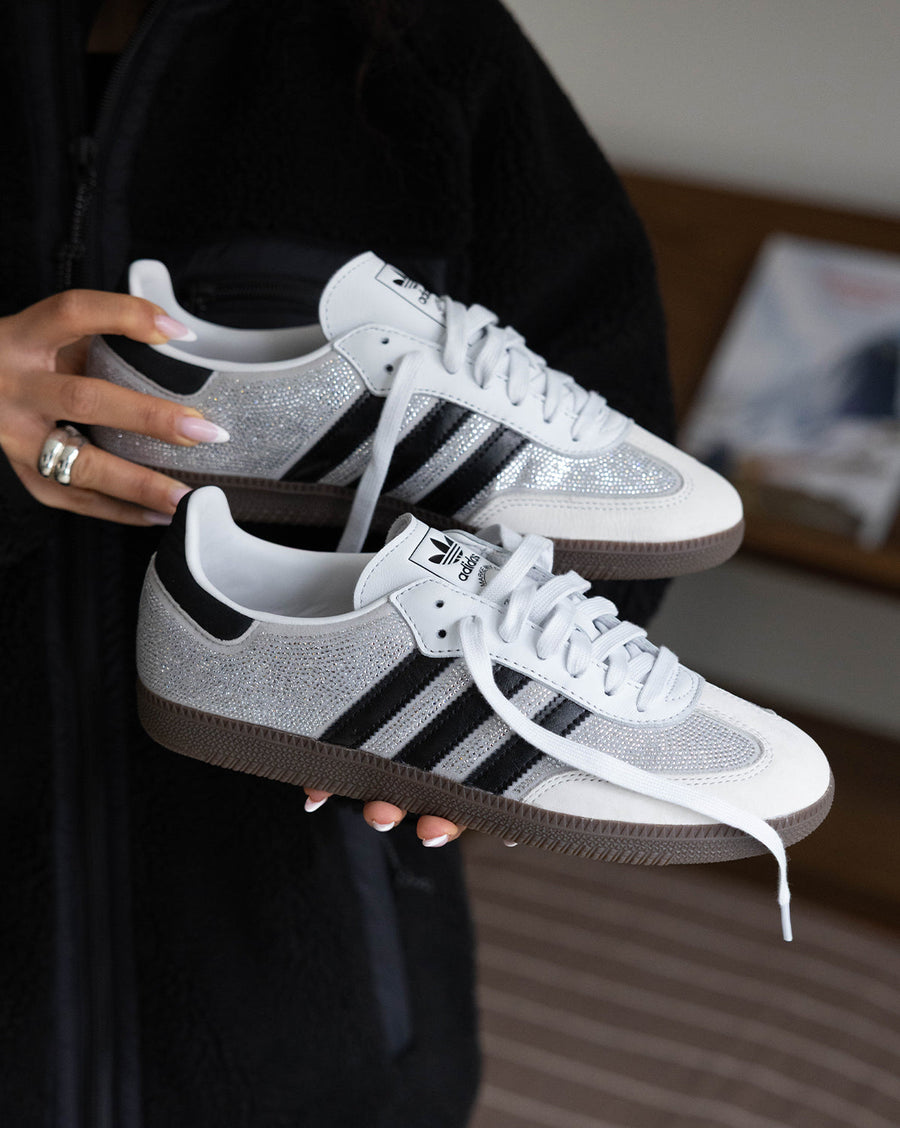 adidas Samba OG Rhinestone — White / Silver